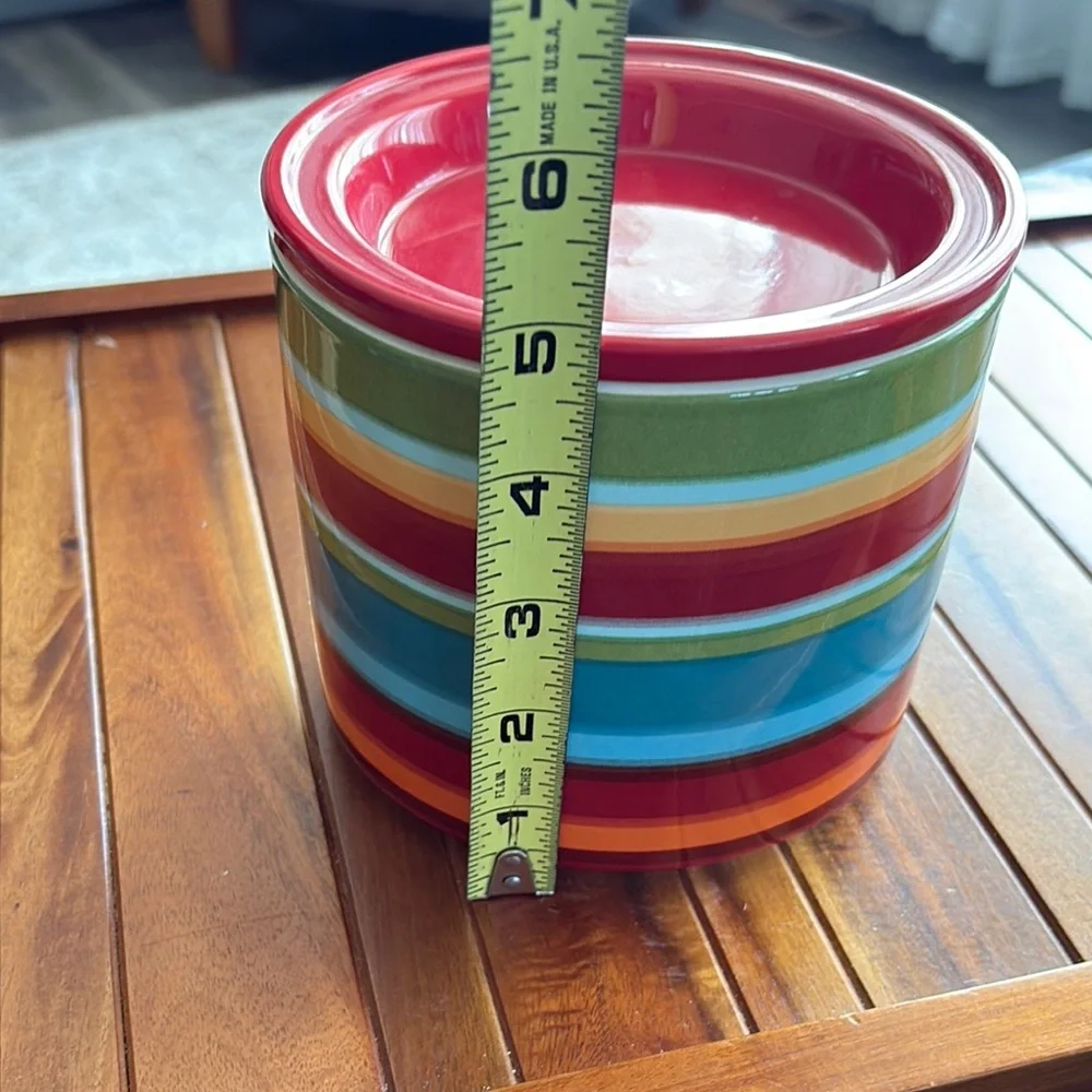 Pier 1 Vintage Summer Striped Canister